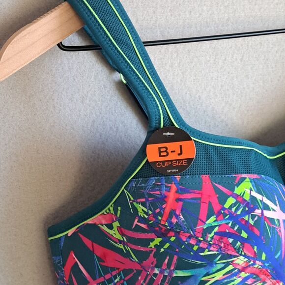 Panache Sport Women 38GG Bue Underwire High Impact Sports Bra  Fiesta Print - Picture 3 of 8